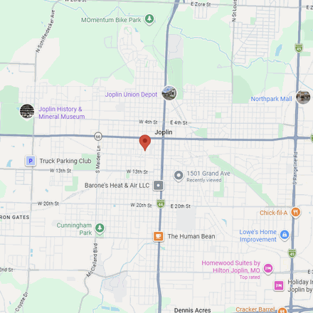 Map of Joplin, MO