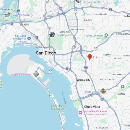 Map of San Diego, CA